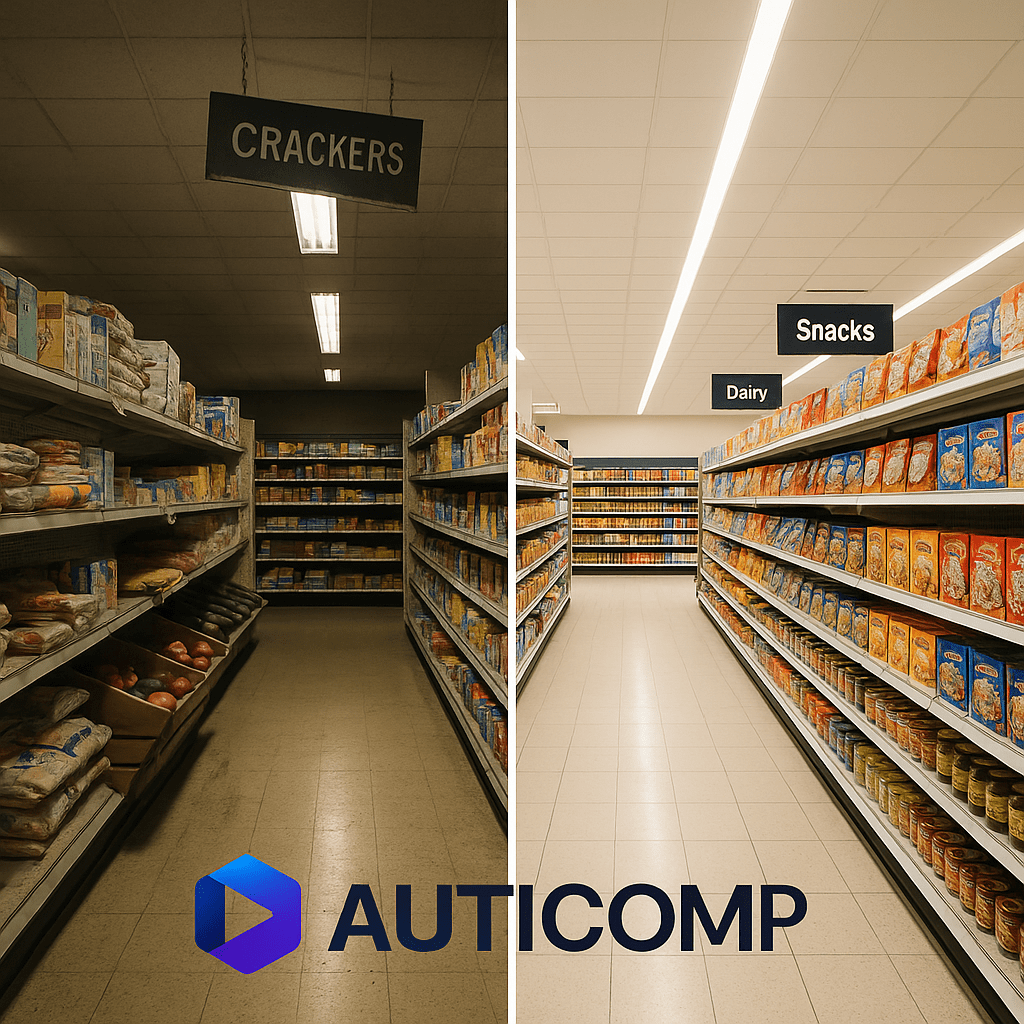 falta de padrão nas operações