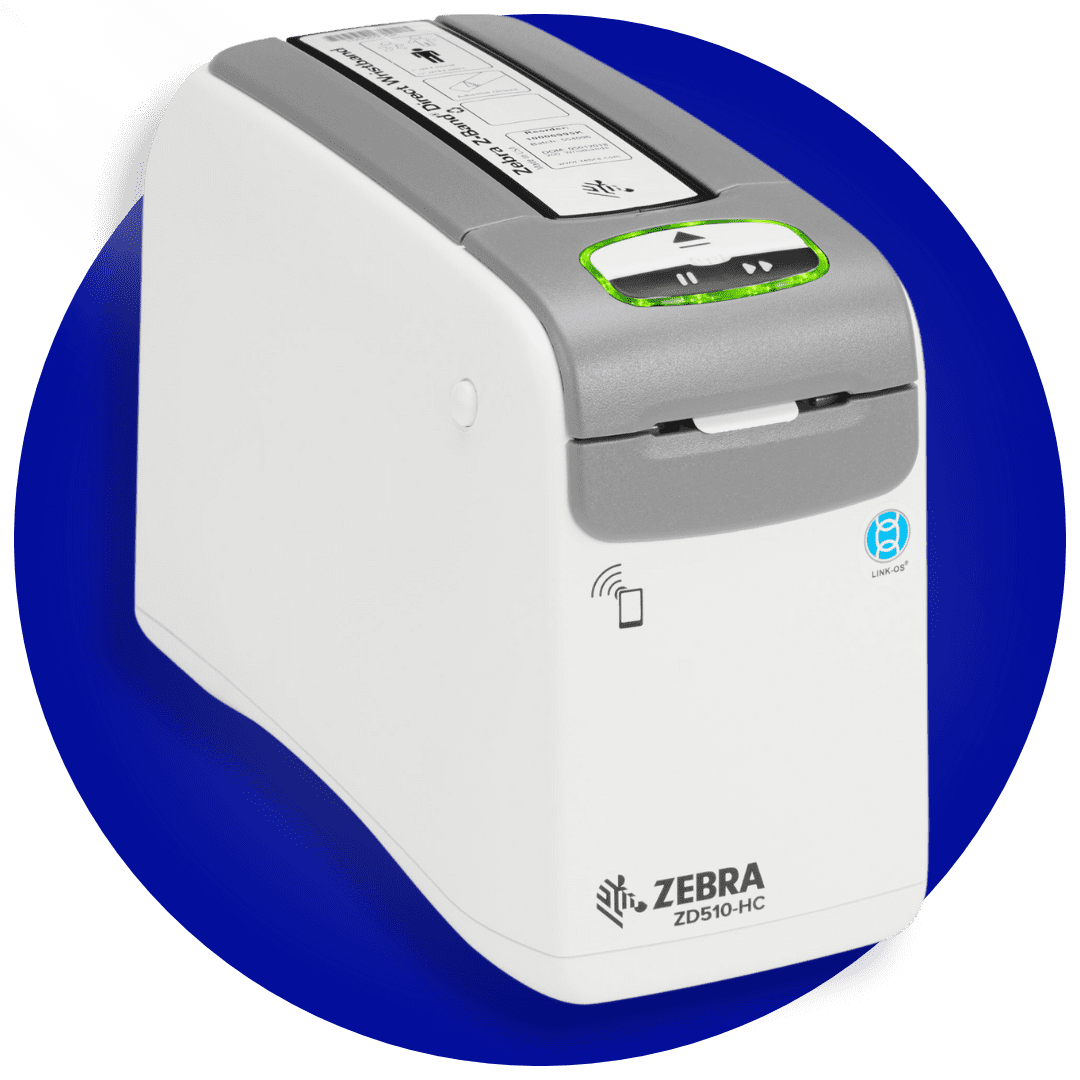 Solução de impressão de pulseiras ZD510‑HC